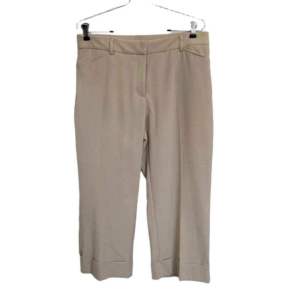 Briggs New York Capris Pants Womens 10 Straight Cuffed Khaki Tan Casual Work